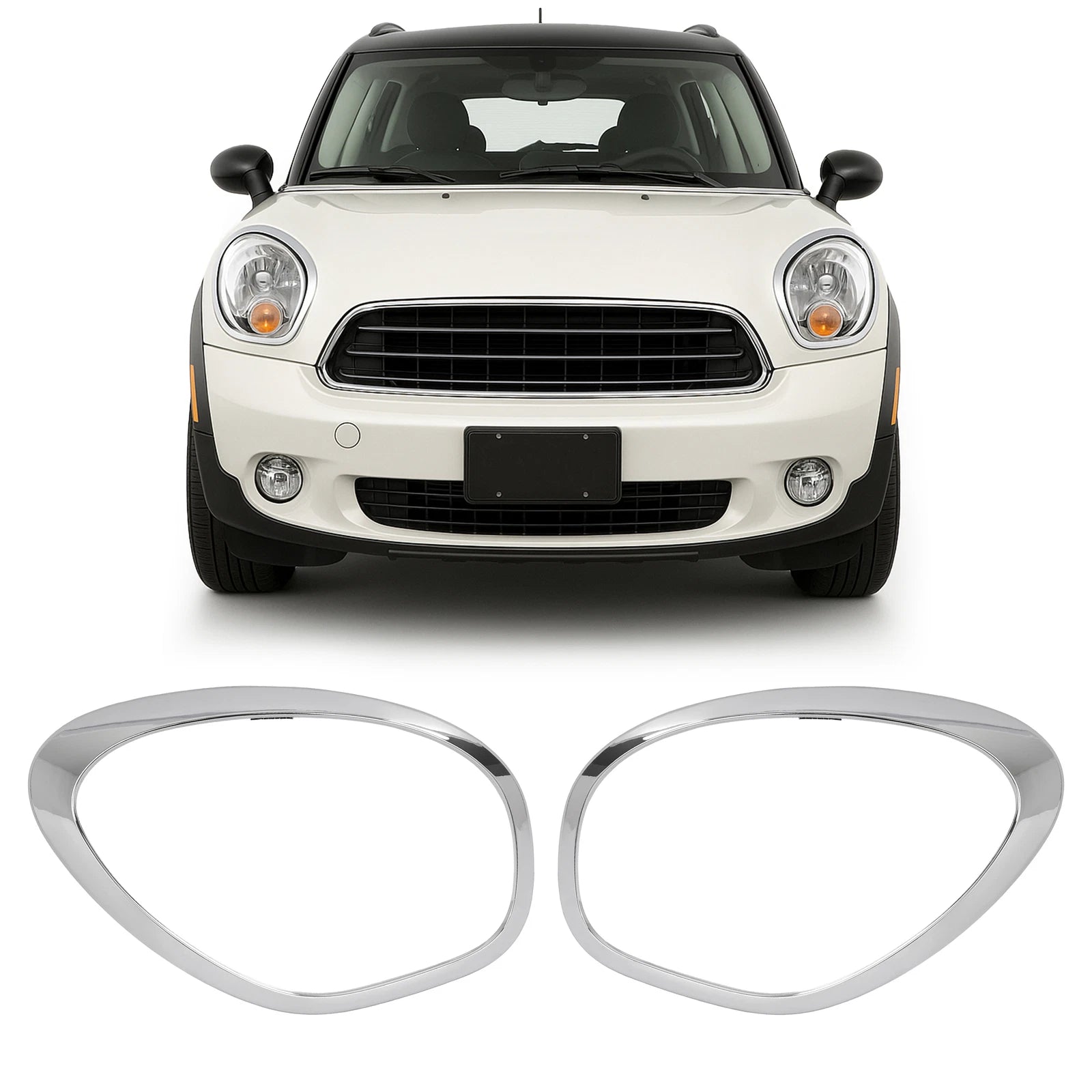Set of 2 Headlight Bezel Trim for Mini Cooper Countryman Paceman (2011–2016)