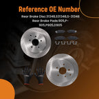 Set of 2 Rear Brake Rotors & Ceramic Pads for Infiniti M35H/M37 (2011–2013)