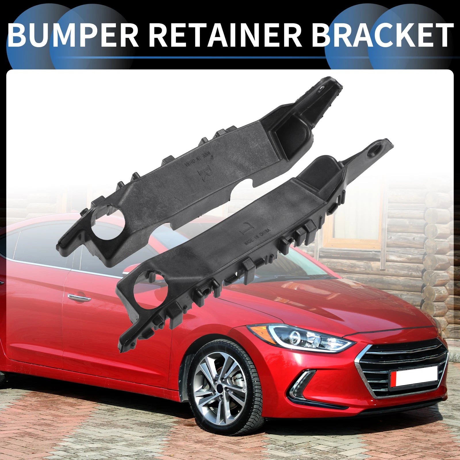 1 Pair Front Bumper Retainer Bracket No. 865133X000 for Hyundai Elantra (2011–2016)