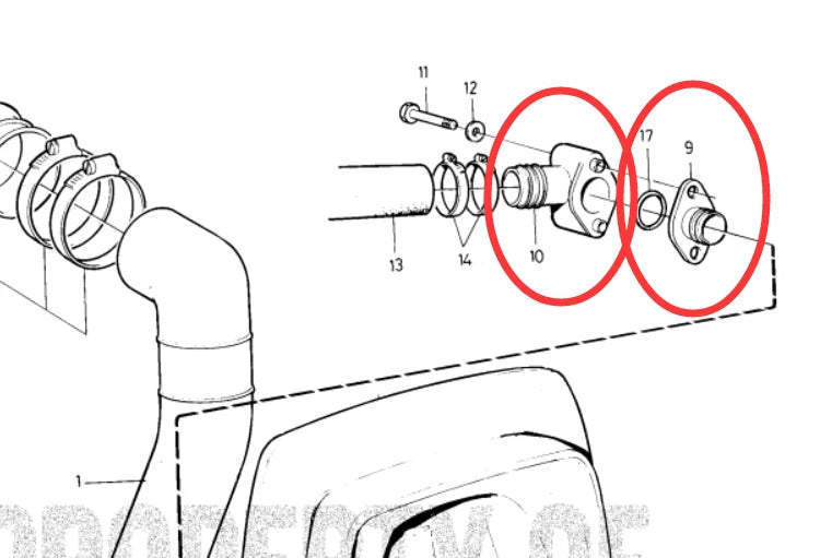 Hose Fitting Nipple for Volvo Penta Diesel (872336, 872334, OMC 0872338)