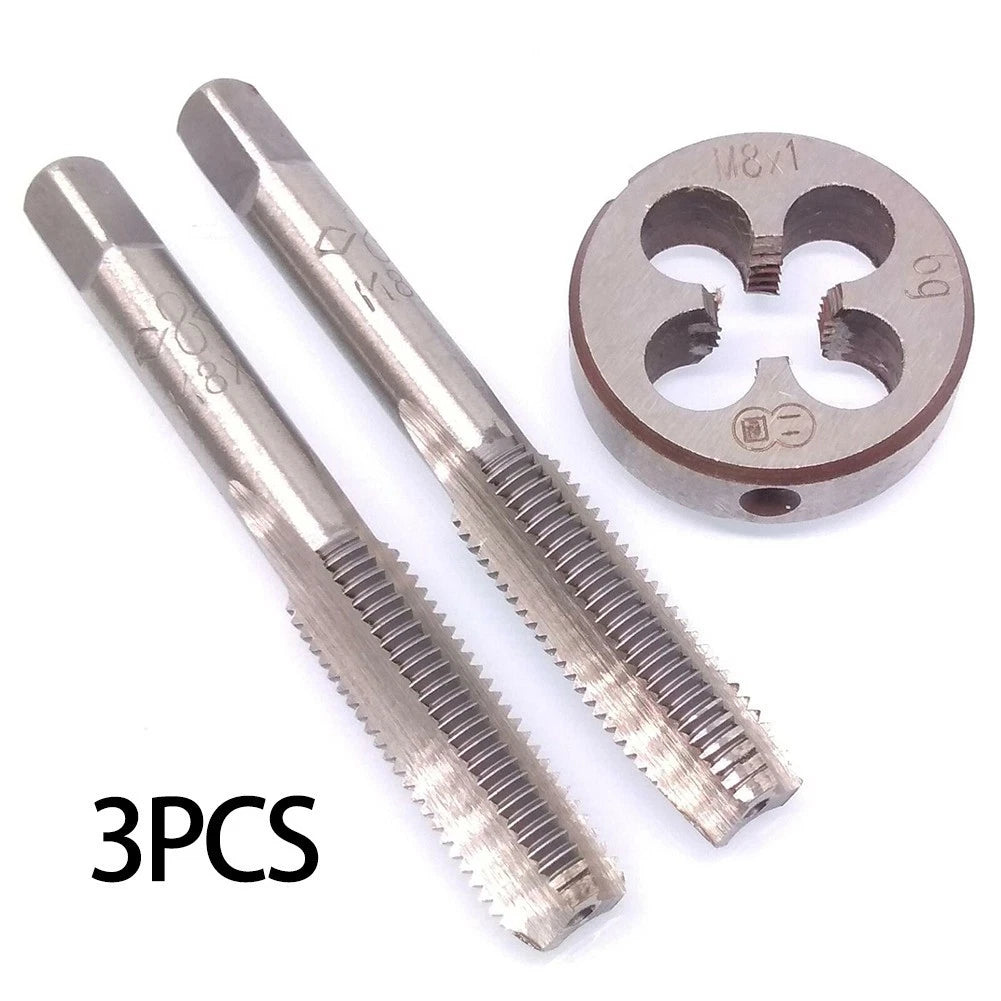 M8 x 1mm Metric Thread Tap & Die Set for Automotive (Carbon Steel)