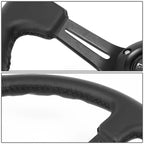 NRG Reinforced RST-018R 35cm Deep Dish Leather Grip Steering Wheel for Universal (2010–2023)