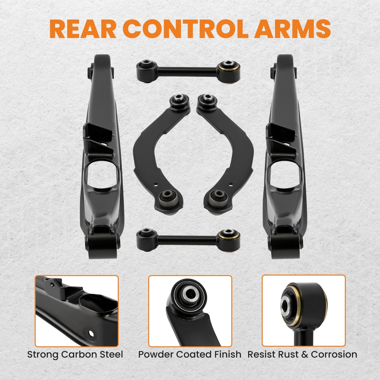 Set of 4 Rear Upper Lower Control Arms for Jeep Compass Patriot (2007-2017)