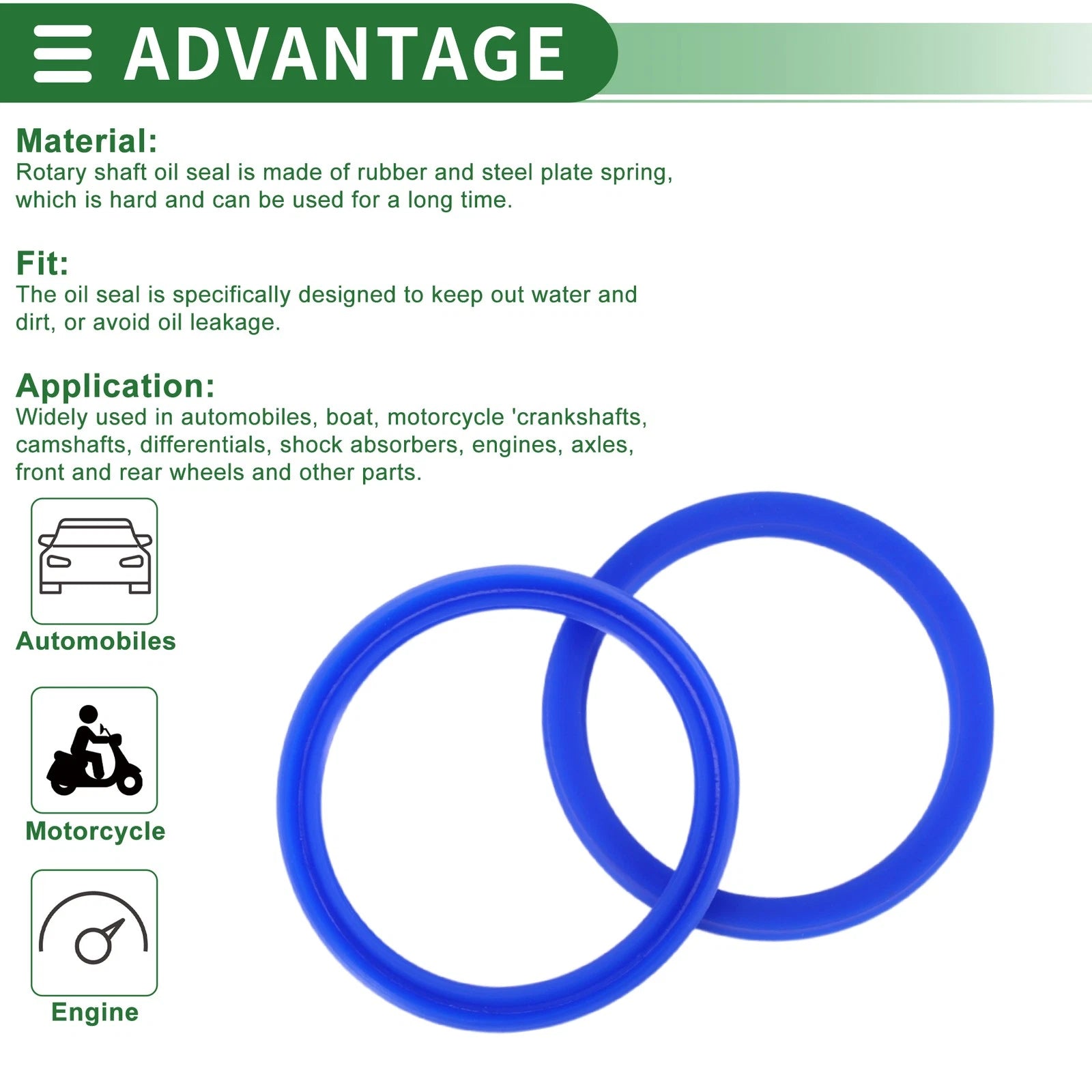 Set of 5 Oil Seal Rotary Shaft Seal 53x63x6mm High Pressure TPU