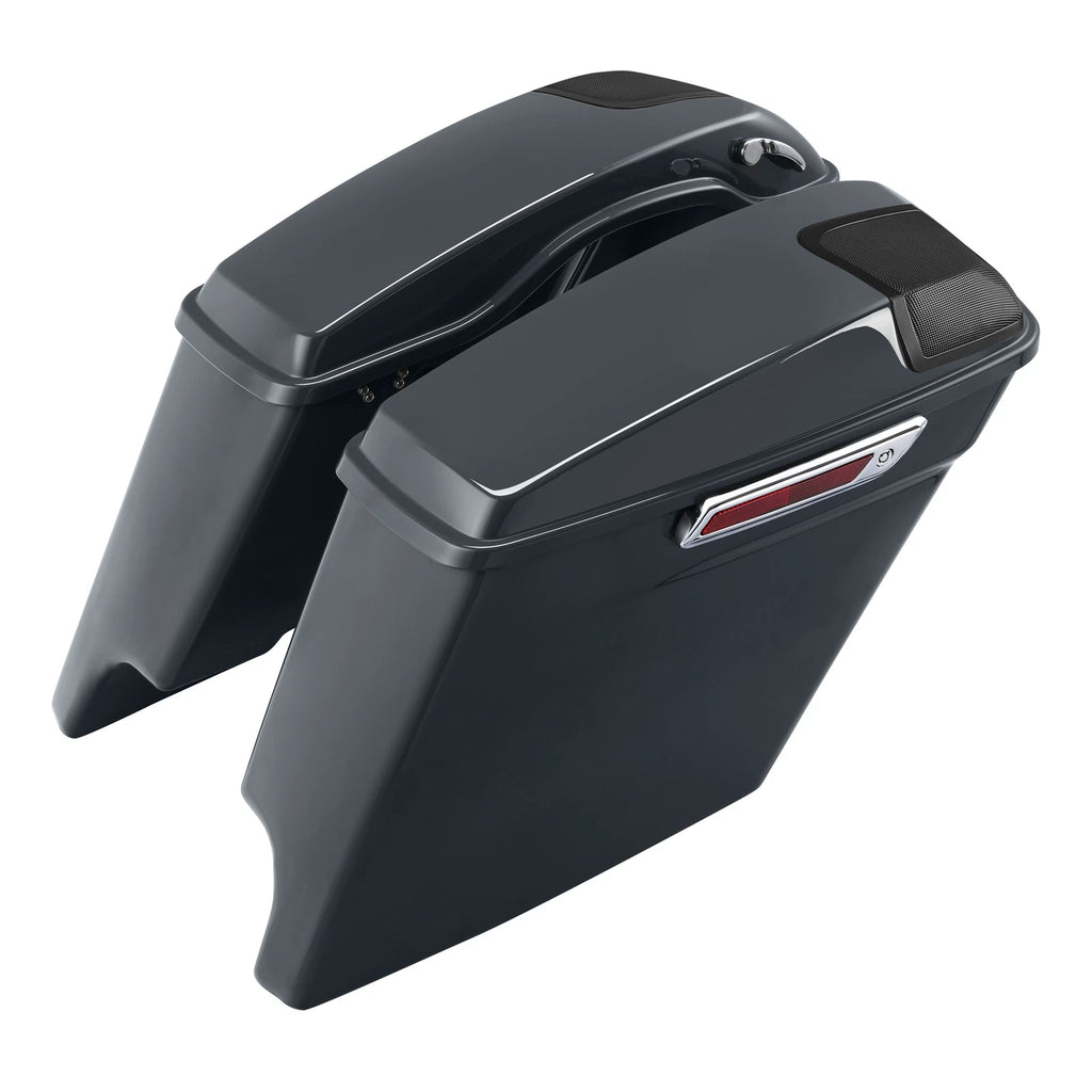 5" Stretched Saddlebags for Harley CVO Touring (2014–Present) Gunship Gray
