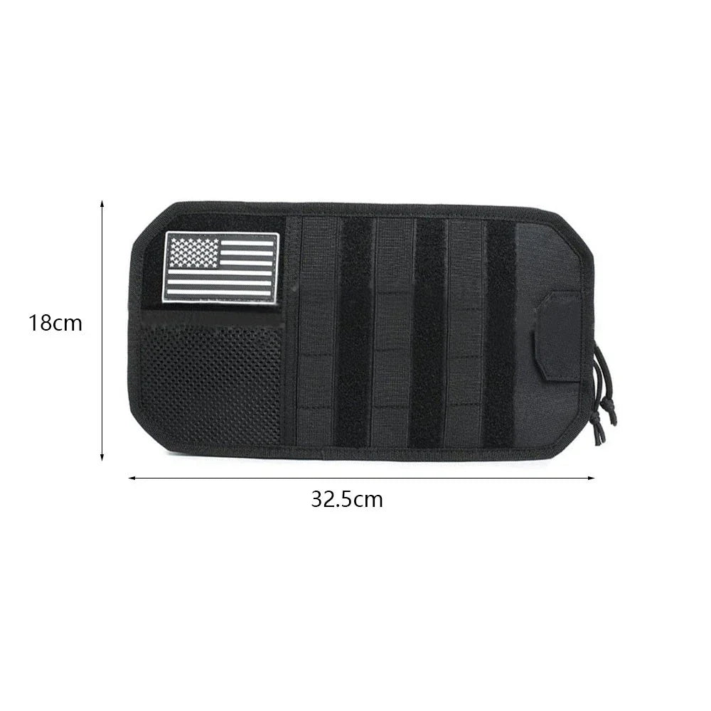 Sun Visor Organizer with Zipper Storage Pouch & Glasses Clip for Car
