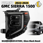 Full LED Headlight for GMC Sierra 1500 Elevation Pro SLE (2022–2026)