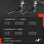 2X Front Outer Side Tie Rod Ends for Chevy Silverado 2500 HD (2011-2021)