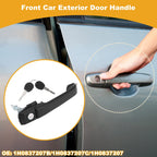 Front Door Handle No. 1H0837207B for Volkswagen Jetta (2006–2010) Black Metal