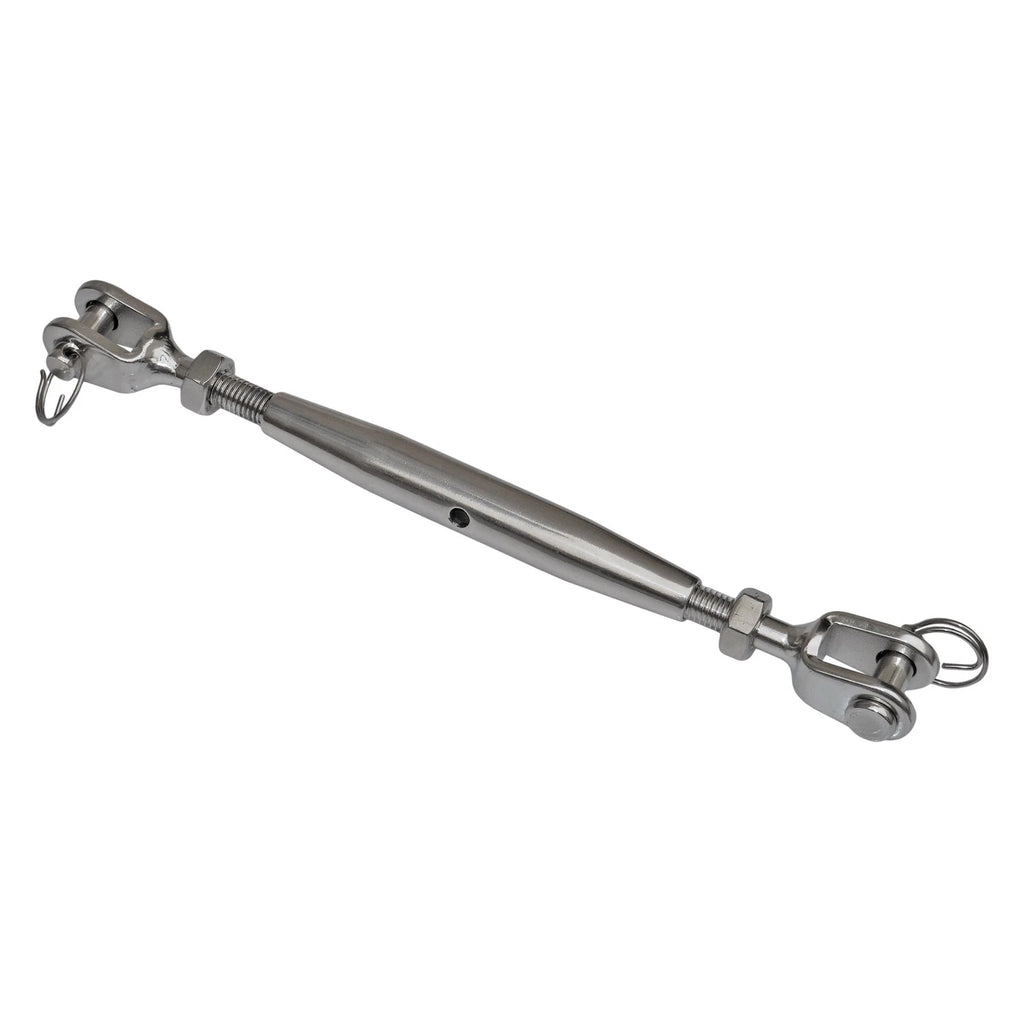 3/8" x 5" Jaw & Jaw Turnbuckle for M10 (Closed Body, 316 Stainless Steel)
