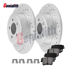 320mm Rear Drilled Rotors & Brake Pads for Dodge Challenger Charger Chrysler 300 (2006–2020)