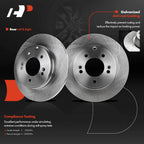 Rear Disc Brake Rotors & Ceramic Pads for Hyundai Sonata (2005–2018)