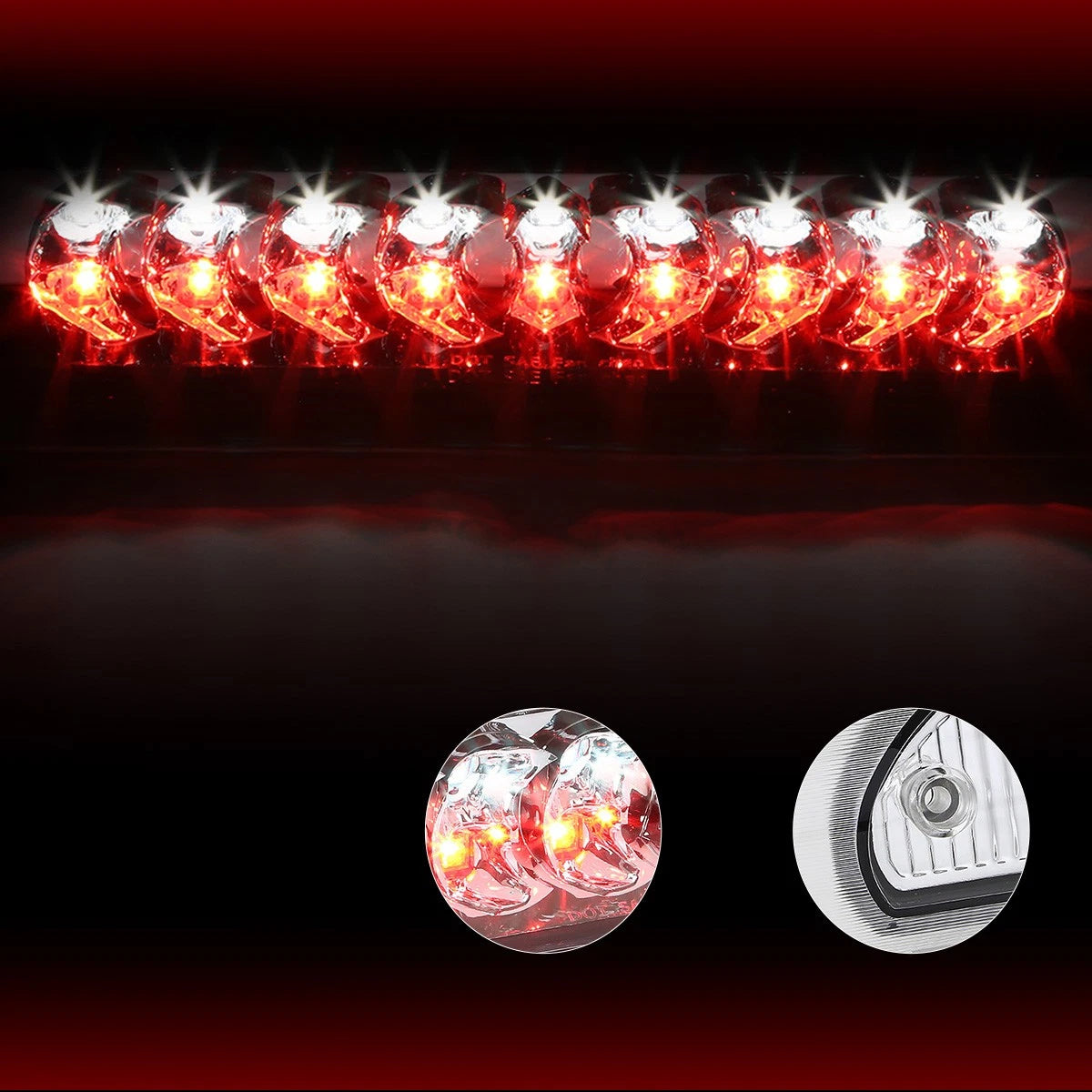 Full LED Third Tail Brake Light for Dodge Ram (2002–2009) - Chrome