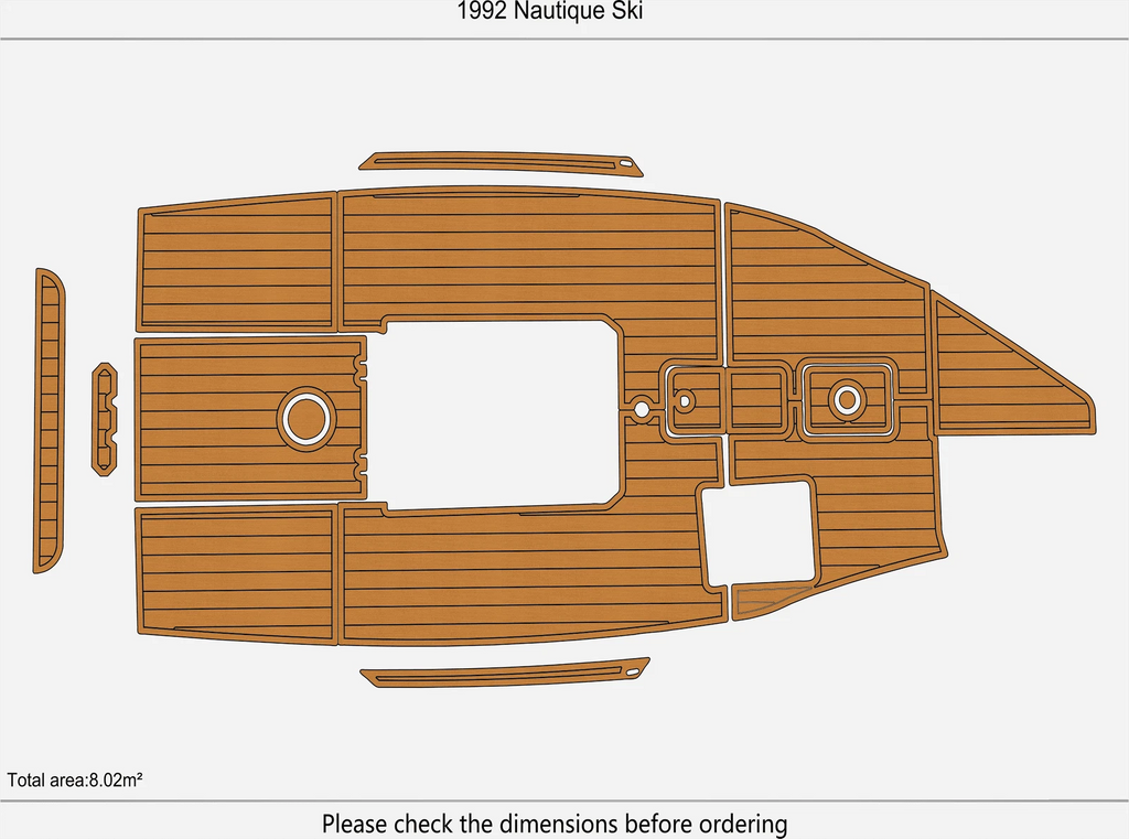 EVA Foam Pad Flooring Mat for Nautique Ski Boat (1992)