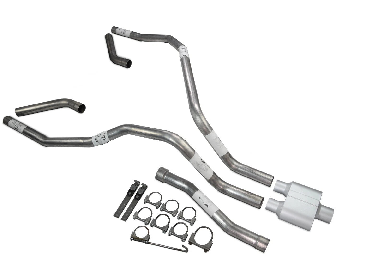 Dual Exhaust 2.5 Inch 1 Chamber Corner for Nissan Titan (2004–2006)