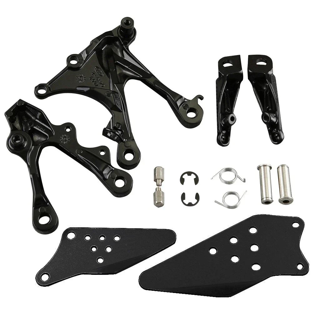 Black Front Rider Footrest Pegs for Kawasaki Ninja ZX6R (2005-2008)