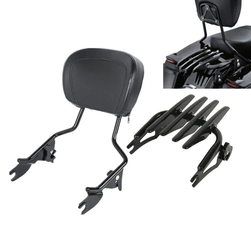 Sissy Bar Backrest Luggage Rack for Harley Touring Road King (2009–Present)