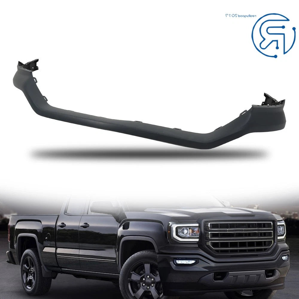 Front Upper Bumper Cover for GMC Sierra 1500 (2016–2018) Black Primed