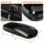 Cargo Roof Top Mounted Storage Box with Lock & Brackets for Universal Fit (78"L x 31"W x 15"H)