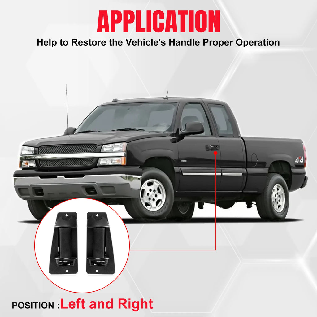 Rear Outside Door Handle for 1999-2007 Chevy Silverado 1500 Extended Cab
