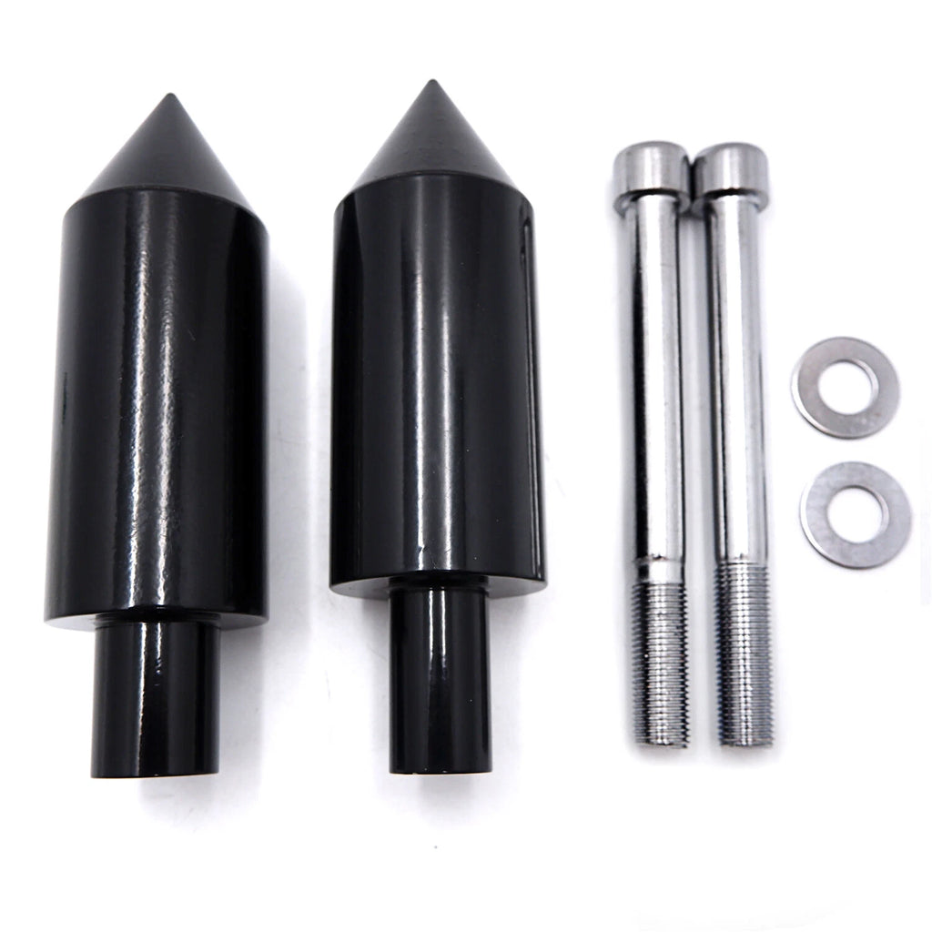 Extended Aluminum Spike Frame Sliders Black for Honda CBR600RR (2003–2006)