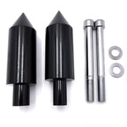 Extended Aluminum Spike Frame Sliders Black for Honda CBR600RR (2003–2006)