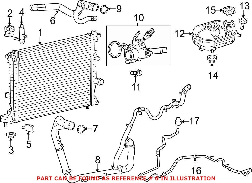 Upper Radiator Coolant Hose for Dodge Dart (2013–2016) 68092560AC