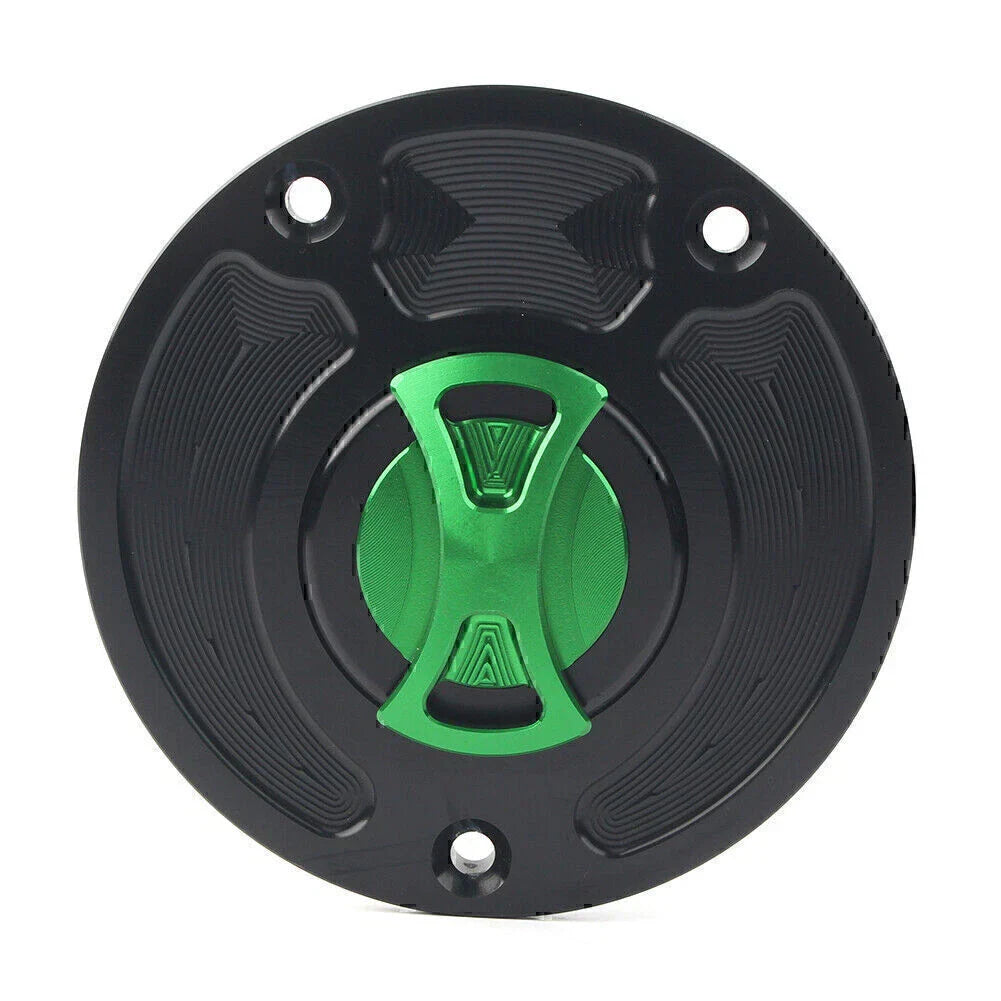Aluminum Keyless Fuel Gas Tank Cap Cover for Kawasaki ZX10R ZX9R (2004-2023)