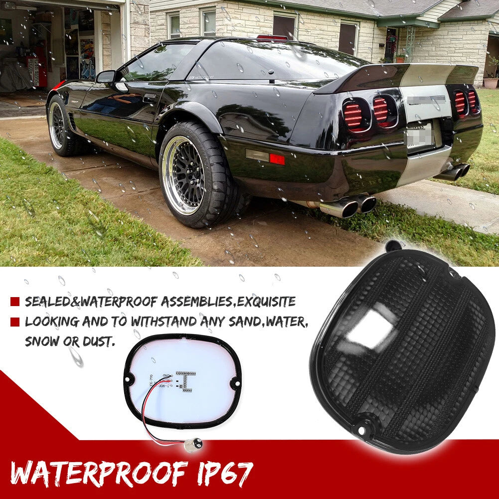 LED Tail Lights for Chevy Corvette C4 ZR1 (1990–1996) Smoke Finish