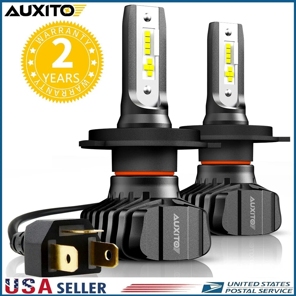 2X LED Headlight Bulbs for H4 HB2 9003 (Fanless)