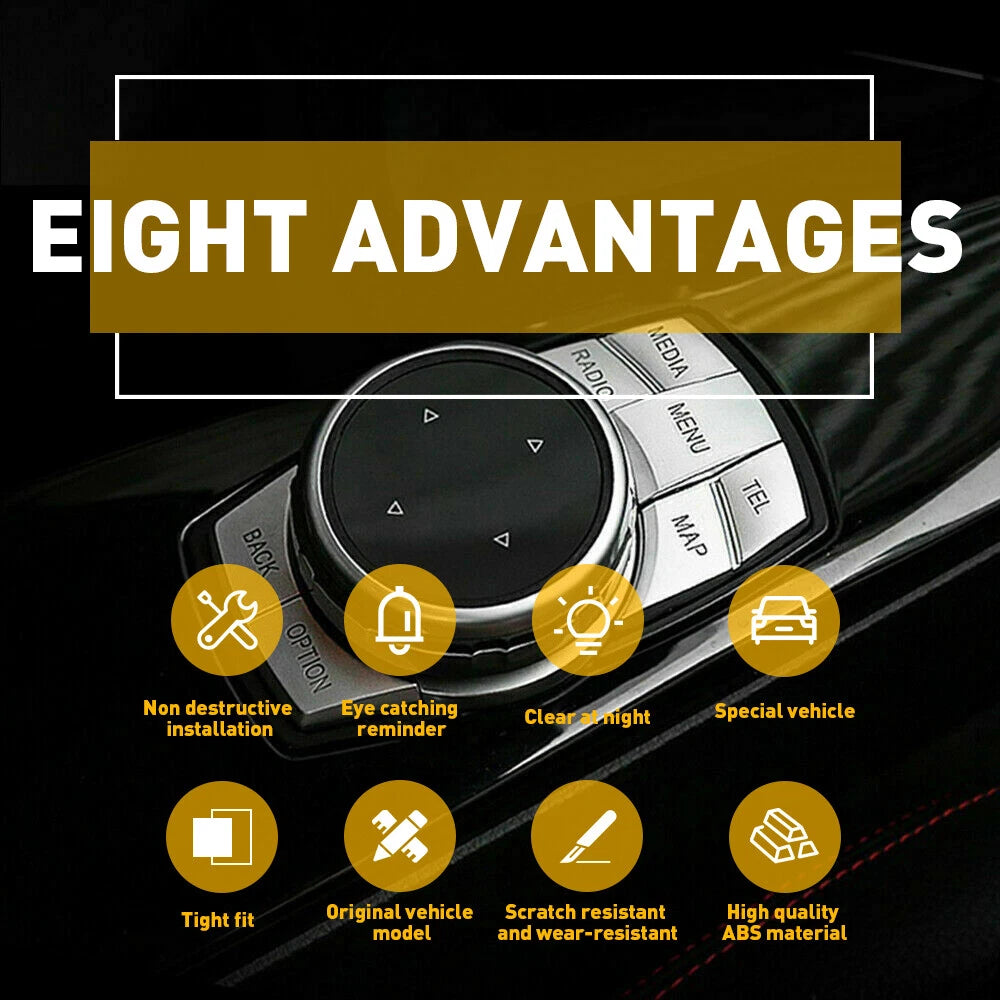 iDrive Knob Control Button Trim for BMW X1 X3 X5 X6 1 2 3 (2010–2020)
