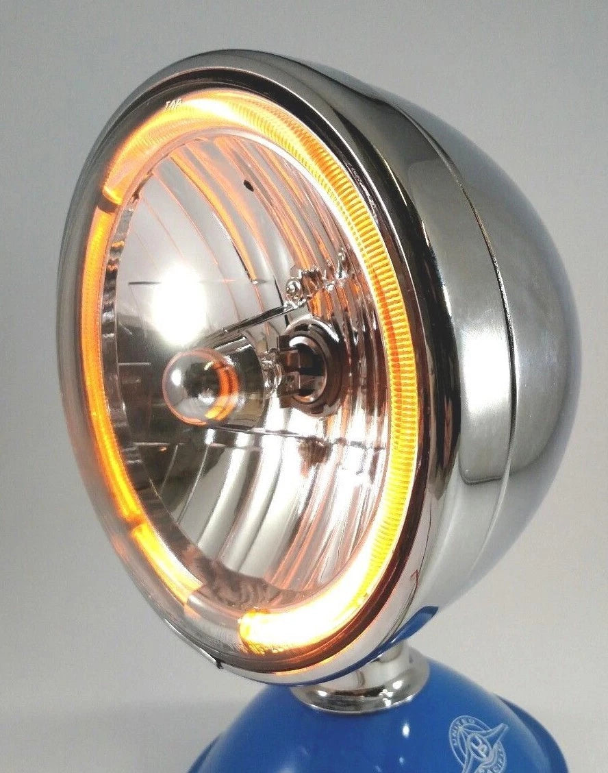 7 Inch Halogen Headlights with Amber LED Halo for Chrysler 300 (2015–2020)