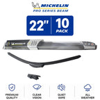 Set of 10 Michelin Pro Series Beam Wiper Blades 22" for