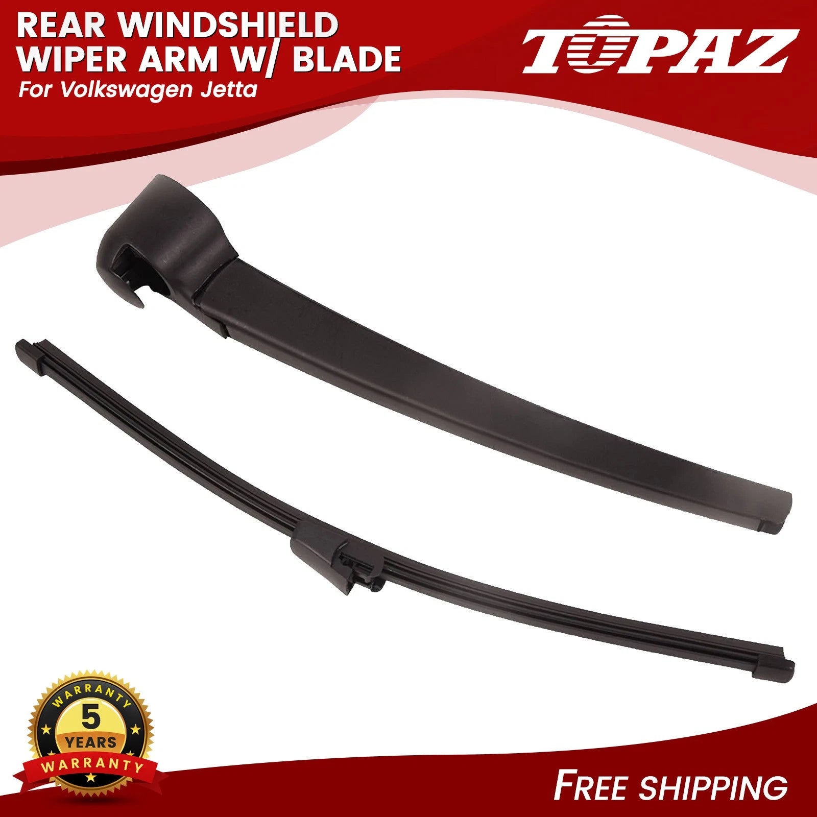 Rear Windshield Wiper Arm with Blade for VW Jetta (2009–2014)