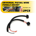 Extension Wire Pigtail Female 9003 H4 Harness Headlight Connector Socket (2010–2023)