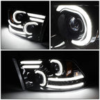 LED DRL Sequential Signal Projector Headlight Lamps for Ram 1500 2500 3500 (2009–2018)