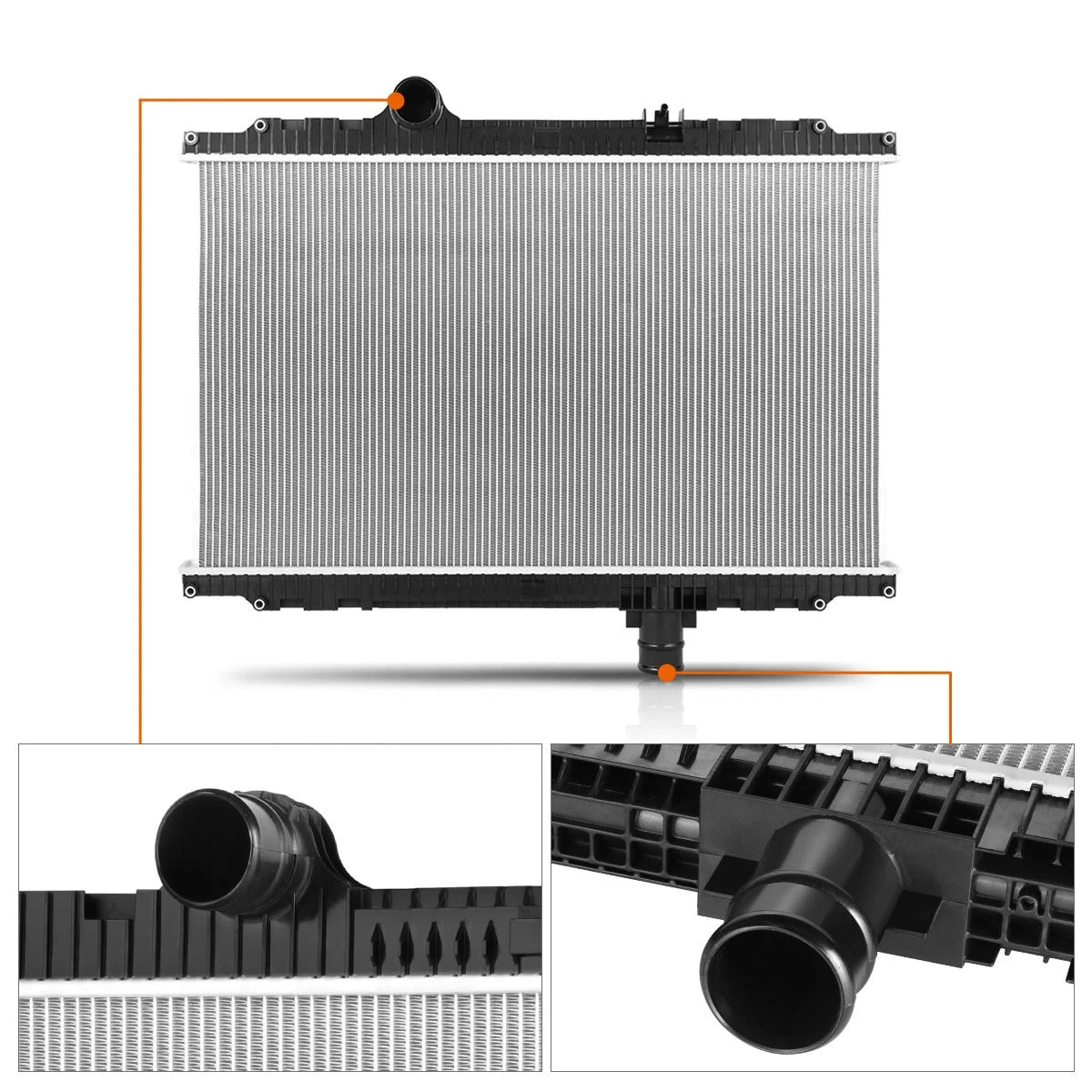 Full Aluminum Core 2-Row Cooling Radiator for Peterbilt 330/335 (2008–2010)