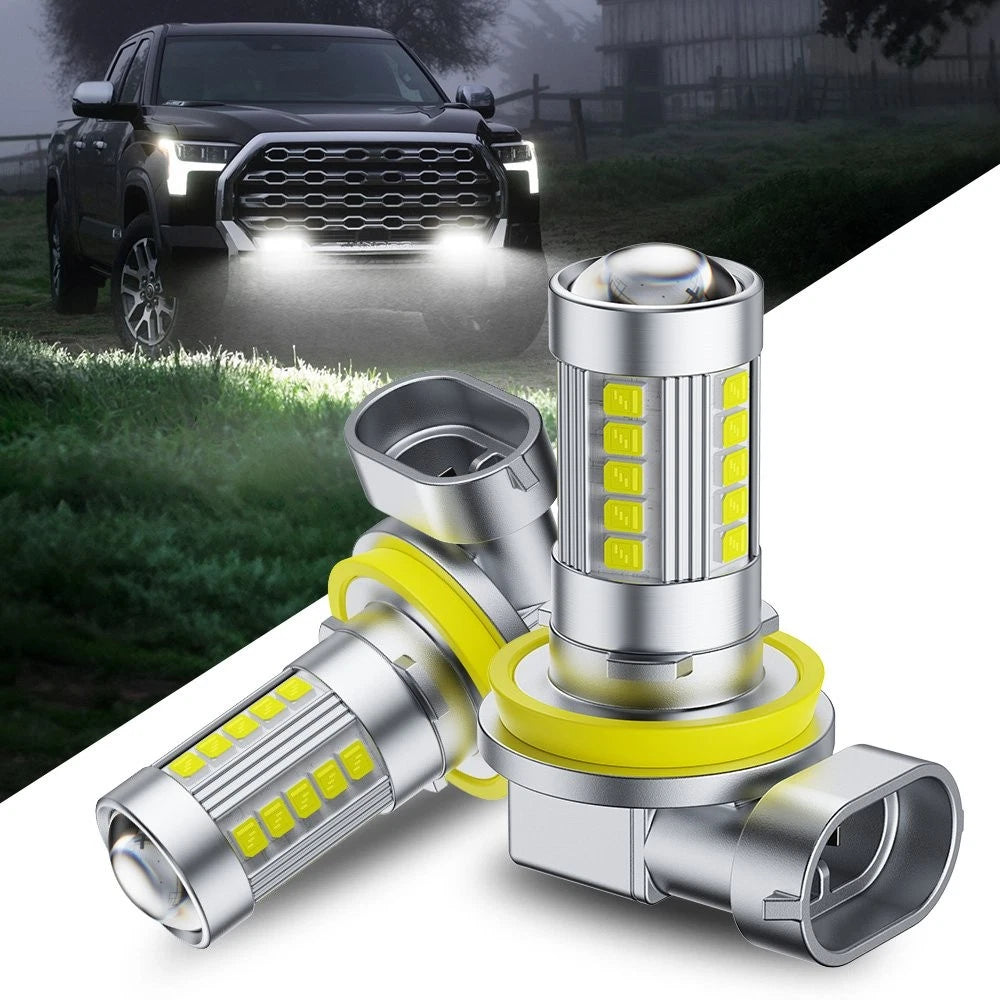 AUXITO H8 H11 H9 LED Fog Light Bulbs 2000LM 6500K White DRL Lamp (2000–2023)