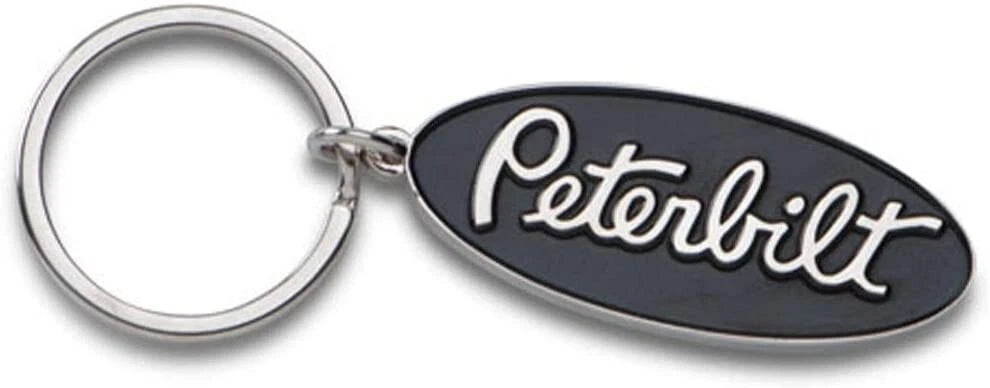Key Chain for Peterbilt Motors Trucks (Black Epoxy)