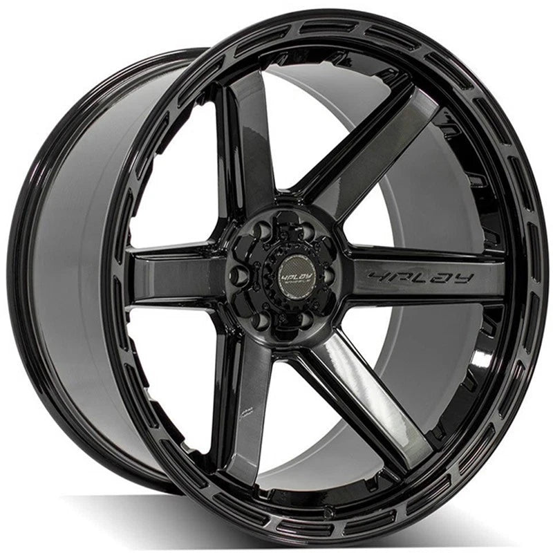 24" Gloss Black Wheel w/Brushed Face for 2001-07 Toyota Sequoia - RVO4214