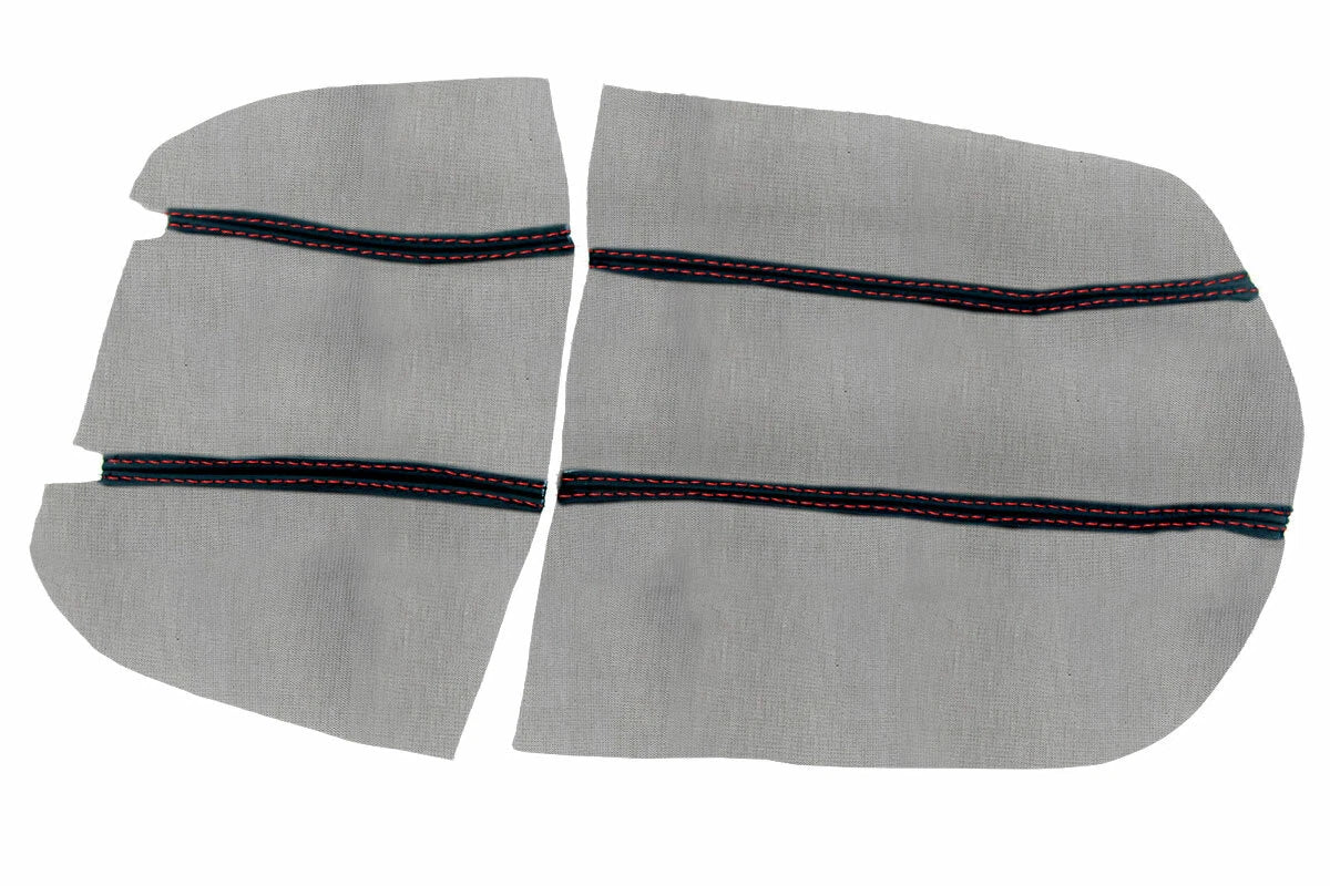 Leather Console Lid Armrest Cover for Toyota 4Runner (2003–2009) Black Red Stitch