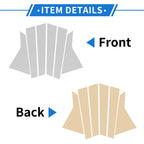 6 Pcs Door Pillar Window Trim for Hyundai Genesis G80 (2015–2022) Silver Tone
