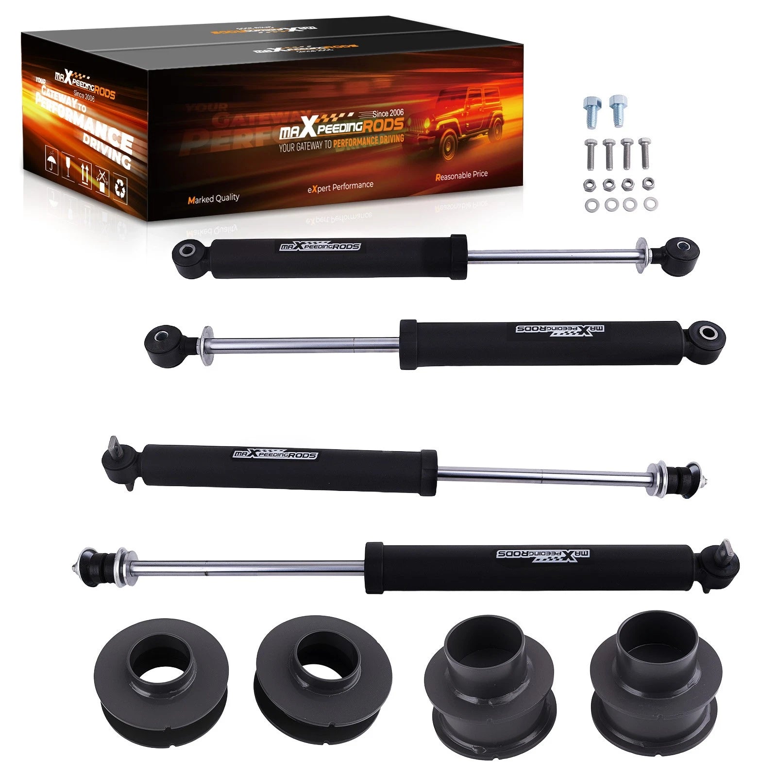 2 Inch Full Suspension Lift Kit for Jeep Grand Cherokee 4WD (1999–2004)