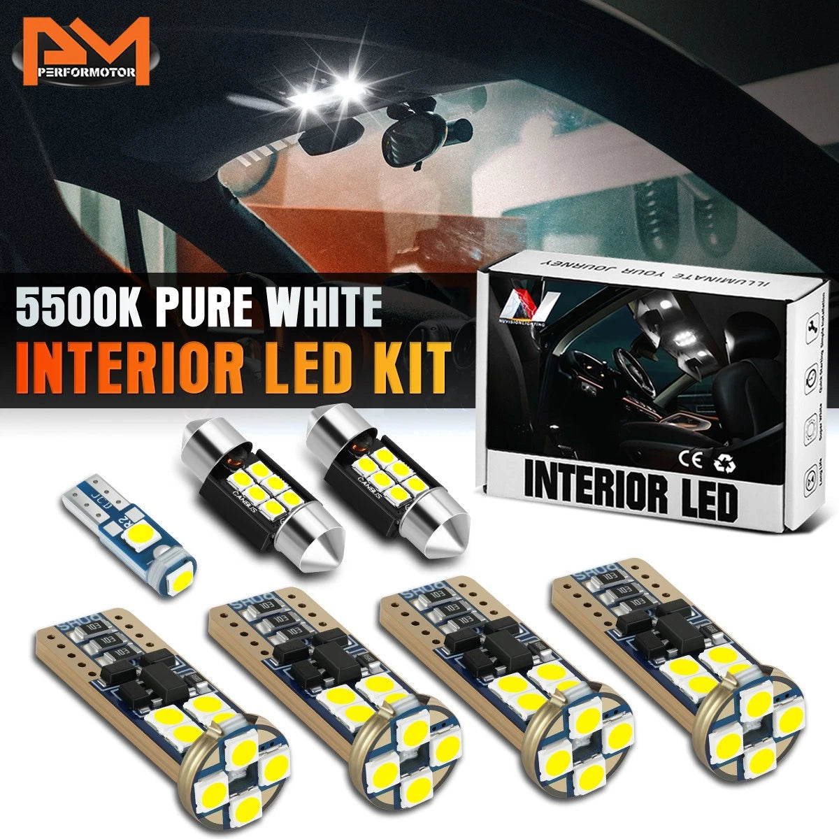 LED Bulb Kit for Toyota Highlander (2001–2007) - 7 Pcs, Courtesy Glove Box Light