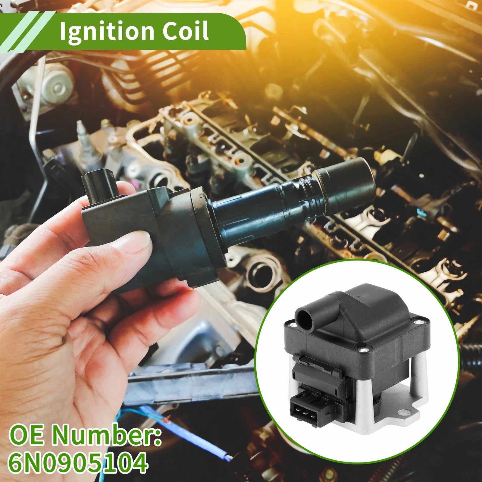 Ignition Coil Pack No. 6N0905104 for Volkswagen Jetta (1995–1999)
