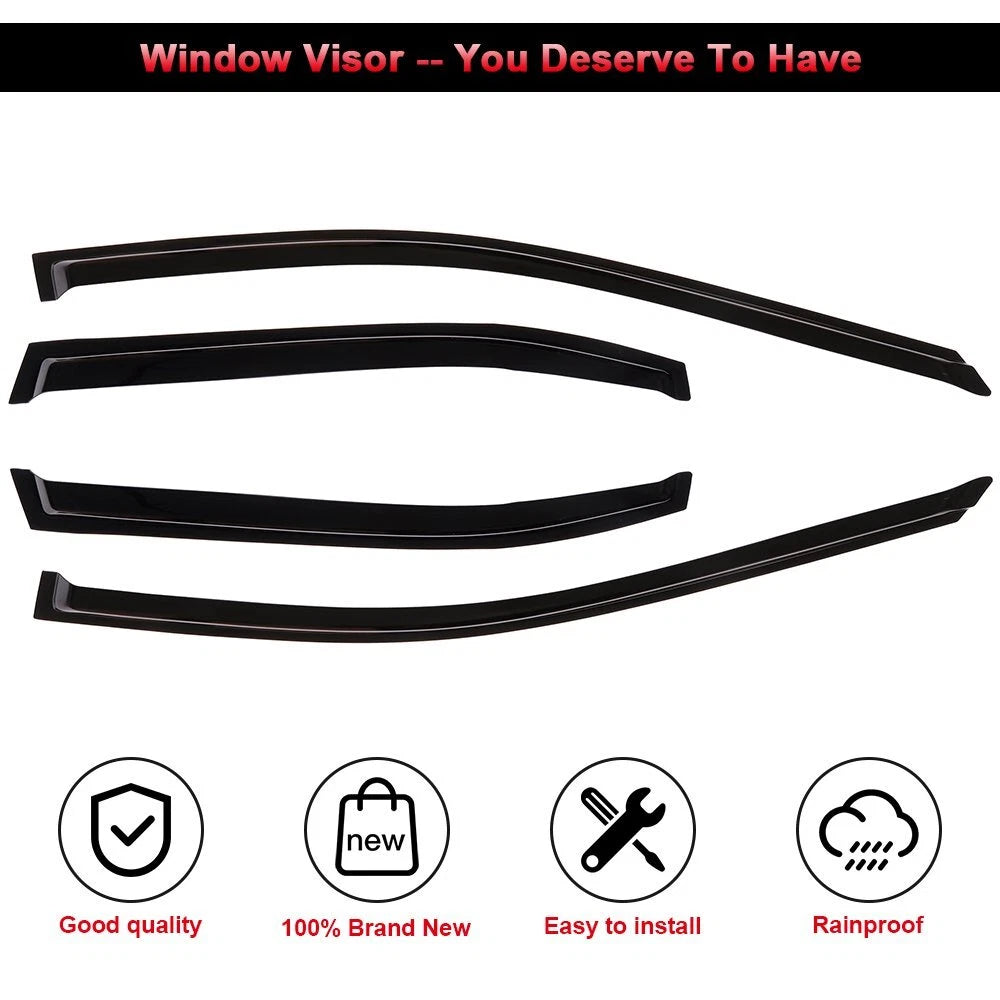 4Pcs Window Visor Shade Rain Guard for Acura TSX (2004–2008)