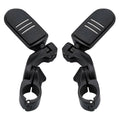 1-1/4" Matte Black Short Angled Engine Guard Bar Foot Pegs for Motorcycle