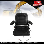 Fold Down Forklift Seat with Armrest for Excavator Tractor Loader