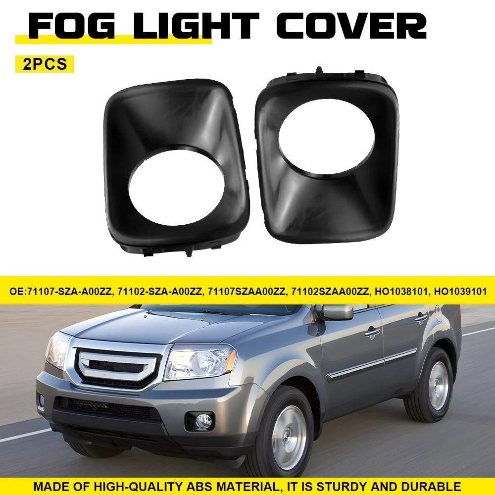 Pair Front Fog Light Covers for Honda Pilot (2009–2011)
