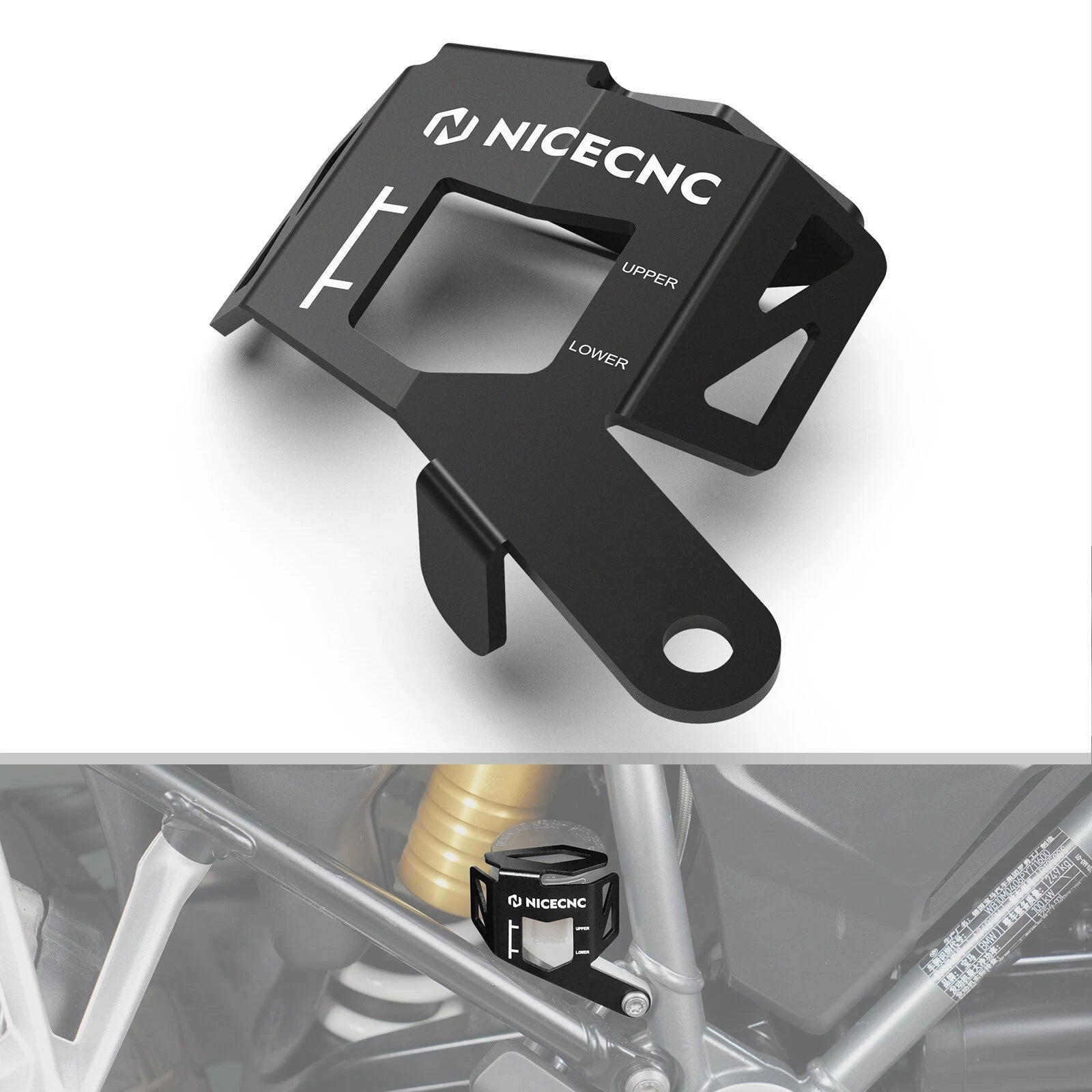 Anodized Rear Brake Fluid Reservoir Protector for BMW R1250GS (2019–2023)